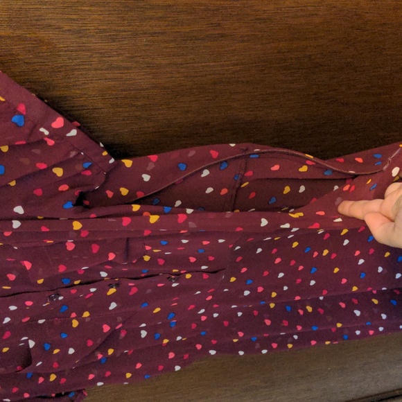 Sheer Heart Print Dress - Picture 4 of 7